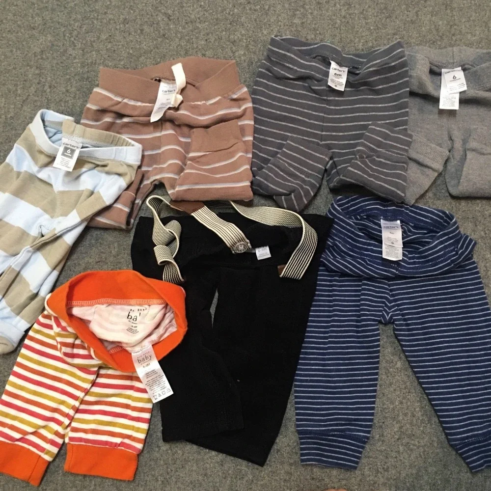 Baby Boy 6-9 Months Clothing Lot 16x Pieces Bulk Winter Colorful Striped - Picture 3 of 11